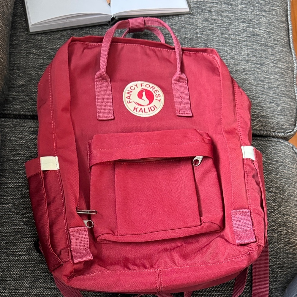 Kali Fancy Forest Red Backpack for Women